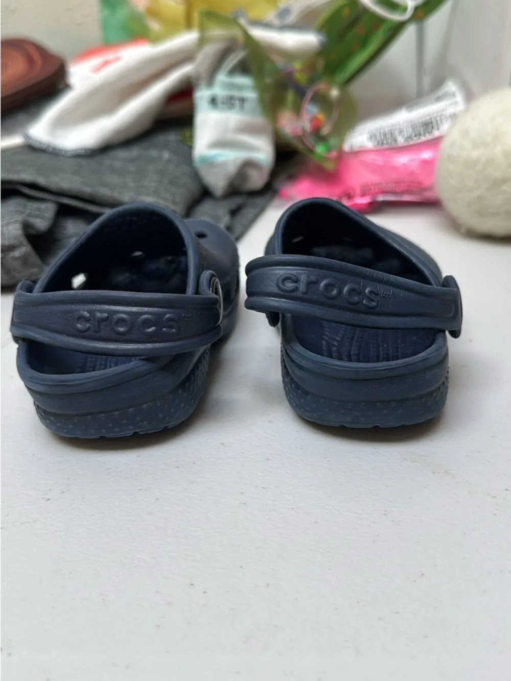 Crocs toddler Navy Blue size 4/5
